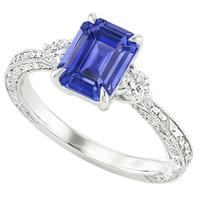 Afbeelding in Gallery-weergave laden, echte round diamant 3.50karaat ring zijaanzicht
