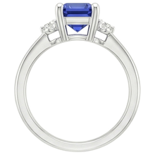 Afbeelding in Gallery-weergave laden, echte round diamant 3.50karaat ring zijaanzicht
