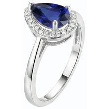 Afbeelding in Gallery-weergave laden, echte round saffier 3.50karaat ring profielweergave
