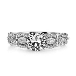 Verlovingsring Rond Oud Europees Geslepen Natuurlijk uit de aarde gewonnen Diamant Dames Sieraden 6 Karaat