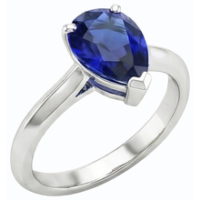 Afbeelding in Gallery-weergave laden, echte pear diamant 2karaat ring close-up detail

