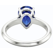 Afbeelding in Gallery-weergave laden, echte pear diamant 2karaat ring bovenaanzicht
