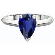 Afbeelding in Gallery-weergave laden, echte pear diamant 2karaat ring profielweergave
