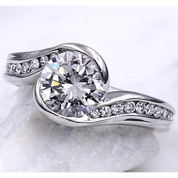 Natuurlijke Diamanten Ring 2.75ct - Witgoud 14K