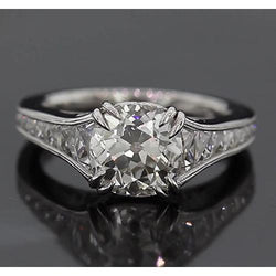 Verlovingsring 3.50 Karaat Oud Mijn Vintage Stijl Sieraden Nieuwe Natuurlijke uit de aarde gewonnen Diamant