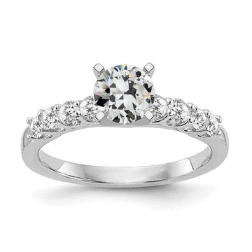 Verlovingsring Met Accenten Old Miner Echt Diamond Prong Set 2,50 Karaat