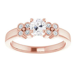 Verlovingsring Old Miner Echt Diamond Floral Style 3,50 Karaat Prong Set