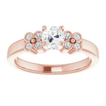 Verlovingsring Old Miner Echt Diamond Floral Style 3,50 Karaat Prong Set