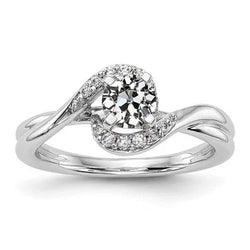 Verlovingsring Rond Old Miner Echt Diamond Bypass Set 2 Karaat