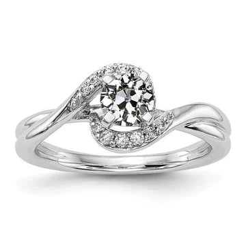 Verlovingsring Rond Old Miner Echt Diamond Bypass Set 2 Karaat