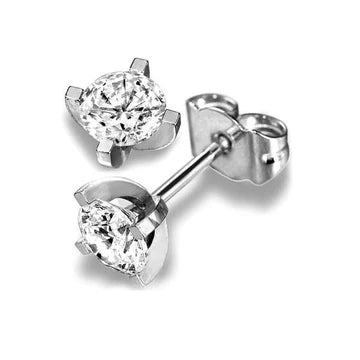 Vierkantige Dames Oorknopjes Oorbel 2,5 Ct Rond Geslepen Echt Diamanten Goud14K