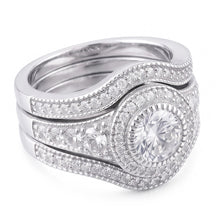 Afbeelding in Gallery-weergave laden, Vintage Jubileum Ring Set 4 Karaat Ronde Diamant Wit Goud 14K

