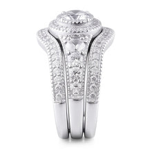 Afbeelding in Gallery-weergave laden, Vintage Jubileum Ring Set 4 Karaat Ronde Diamant Wit Goud 14K
