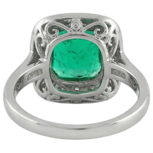 Afbeelding in Gallery-weergave laden, Edelsteen Ring Bicolor 14K Goud met Colombiaanse Smaragd – detailaanzicht
