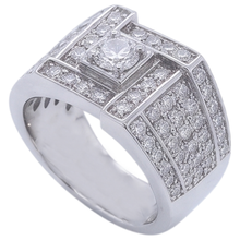 Afbeelding in Gallery-weergave laden, Vintage Look Herenring Ronde Echt Diamanten Sieraden 3 Karaat
