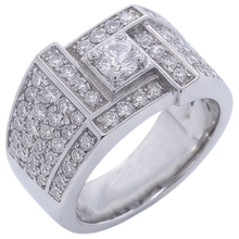 Afbeelding in Gallery-weergave laden, Vintage Look Herenring Ronde Echt Diamanten Sieraden 3 Karaat
