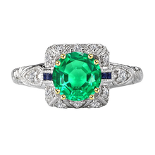Afbeelding in Gallery-weergave laden, Fijne Smaragd Edelsteen Ring – hoofdaanzicht
