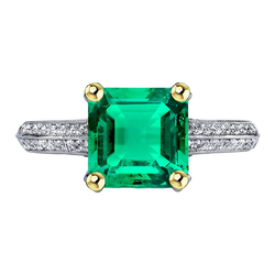 Op maat gemaakt Sieraadsteen Ring met Vintage Colombiaanse