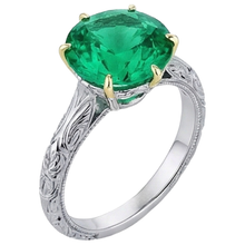 Afbeelding in Gallery-weergave laden, Handgemaakt Edelsteen Ring 3 karaat – hoekaanzicht
