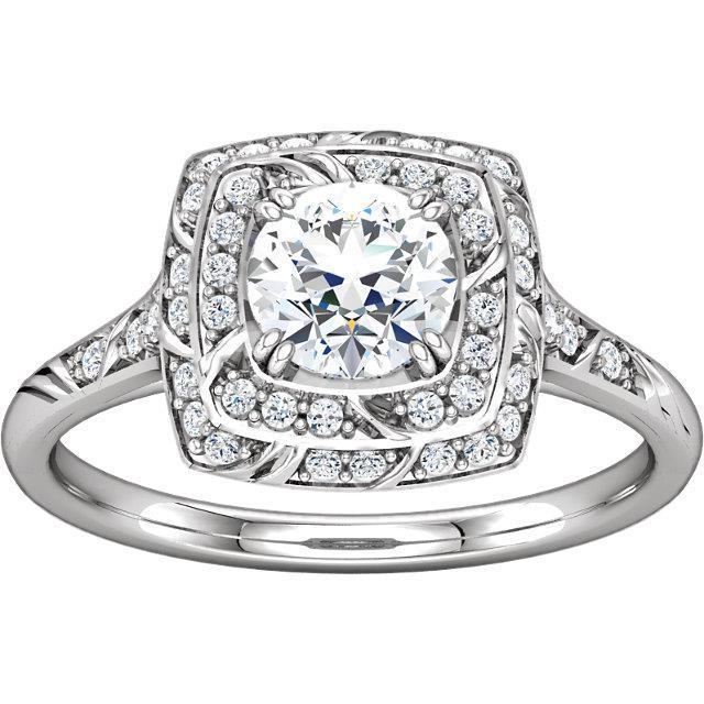 Vintage stijl ronde diamanten halo ring met accenten 1,79 ct. - harrychadent.nl