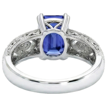Afbeelding in Gallery-weergave laden, Natuurlijke Saffier Ring 9.75ct - Witgoud 14K
