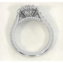 Afbeelding in Gallery-weergave laden, Vintage Stijl Echt Diamanten Halo Ring
