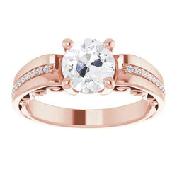 Natuurlijke Diamanten Ring 4ct - Roségoud 14K