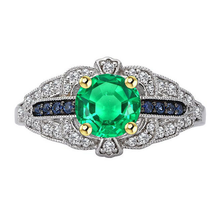 Afbeelding in Gallery-weergave laden, Colombiaanse Smaragd Edelsteen Ring 2,50 karaat 14K – hoofdaanzicht
