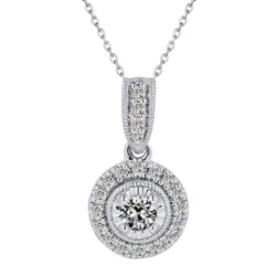 Vintage Fijne Diamant Hanger Halsketting 2 karaat – 14 Karaat