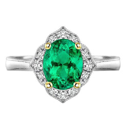 Schitterend Gekleurde Steen Ring met Vintage Colombiaanse