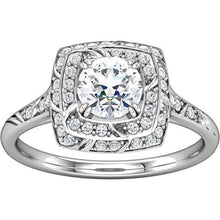 Afbeelding in Gallery-weergave laden, Vintage Stijl Ronde Echt Diamanten Halo Ring Met Accenten 1,79 ct. - harrychadent.nl
