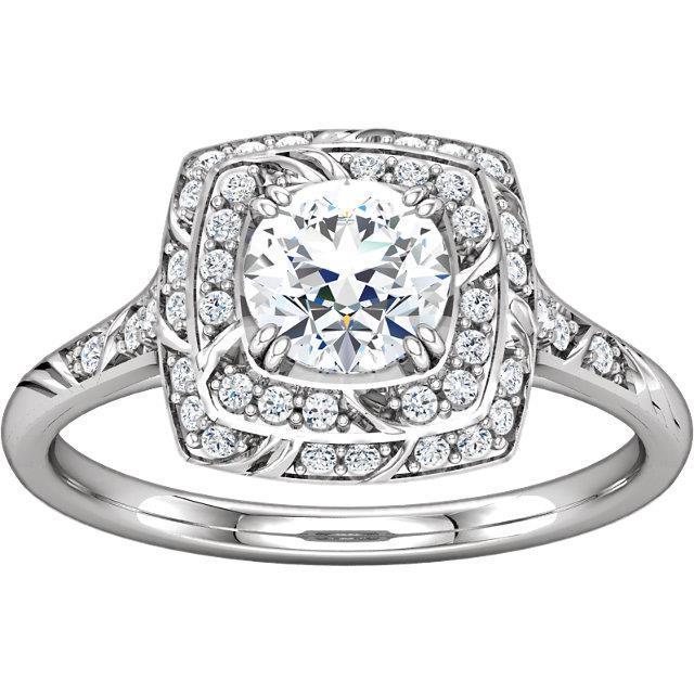 Vintage Stijl Ronde Echt Diamanten Halo Ring Met Accenten 1,79 ct. - harrychadent.nl
