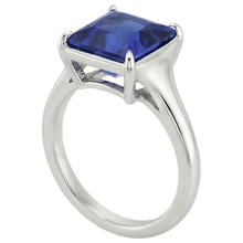 Afbeelding in Gallery-weergave laden, Natuurlijke Echte (Niet Labgekweekt) Dames Edelsteen Solitaire Ring Prinses Sri Lankaanse Saffier 5 Karaat
