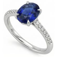 Afbeelding in Gallery-weergave laden, echte round diamant 3.50karaat ring zijaanzicht
