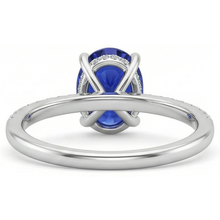 Afbeelding in Gallery-weergave laden, echte round diamant 4.50karaat ring zijaanzicht

