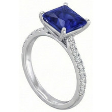 Afbeelding in Gallery-weergave laden, echte round diamant 4.75karaat ring zijaanzicht
