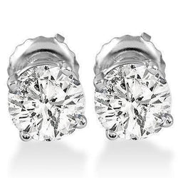 Vrouwen gouden sieraden ronde diamanten Stud Earring 4 ct.