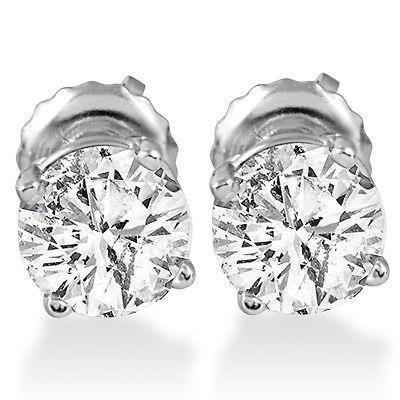 Vrouwen gouden sieraden ronde diamanten Stud Earring 4 ct. - harrychadent.nl