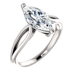 Dames Verlovingsring met uit de aarde gewonnen natuurlijke diamant solitair 2.50 karaat gespleten schacht
