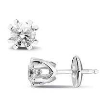 Afbeelding in Gallery-weergave laden, Vrouwen Kruiselings Solitaire Oorbel 3 Ct Ronde Briljant Geslepen Echt Diamant Wit Goud
