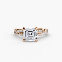 Afbeelding in Gallery-weergave laden, Rond Briljant Sieraadsteen ring in Gold – close-up
