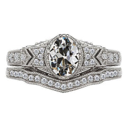 Diamant Aanzoek Ring – Antiek 3 karaat 14K Witgoud