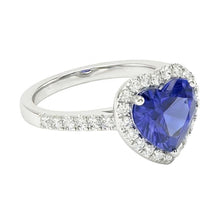 Afbeelding in Gallery-weergave laden, echte heart saffier 3.50karaat ring close-up detail
