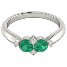 Afbeelding in Gallery-weergave laden, Elegant Edelsteen Ring 1 karaat – profielaanzicht
