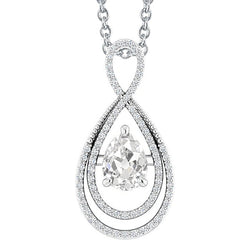 Briljant Old Mine Slijpvorm Diamant Druppel Hanger – 1,50 karaat
