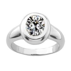 Uit de aarde gewonnen Kraagzetting Fijne Diamant Solitaire