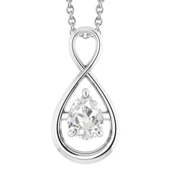 Diamant Hanger – 14 Karaat Witgoud 1,50 karaat