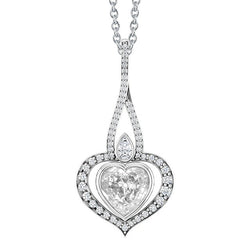 Fijne Diamant Bezel Gezet Hanger 1,50 karaat in 14K Witgoud