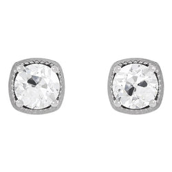 Oorstekers 14K Witgoud met Diamant – 4 karaat