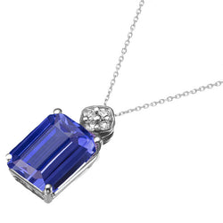 Royal Blue Saffier Edelsteen Hanger – 14 Karaat Witgoud 2,50